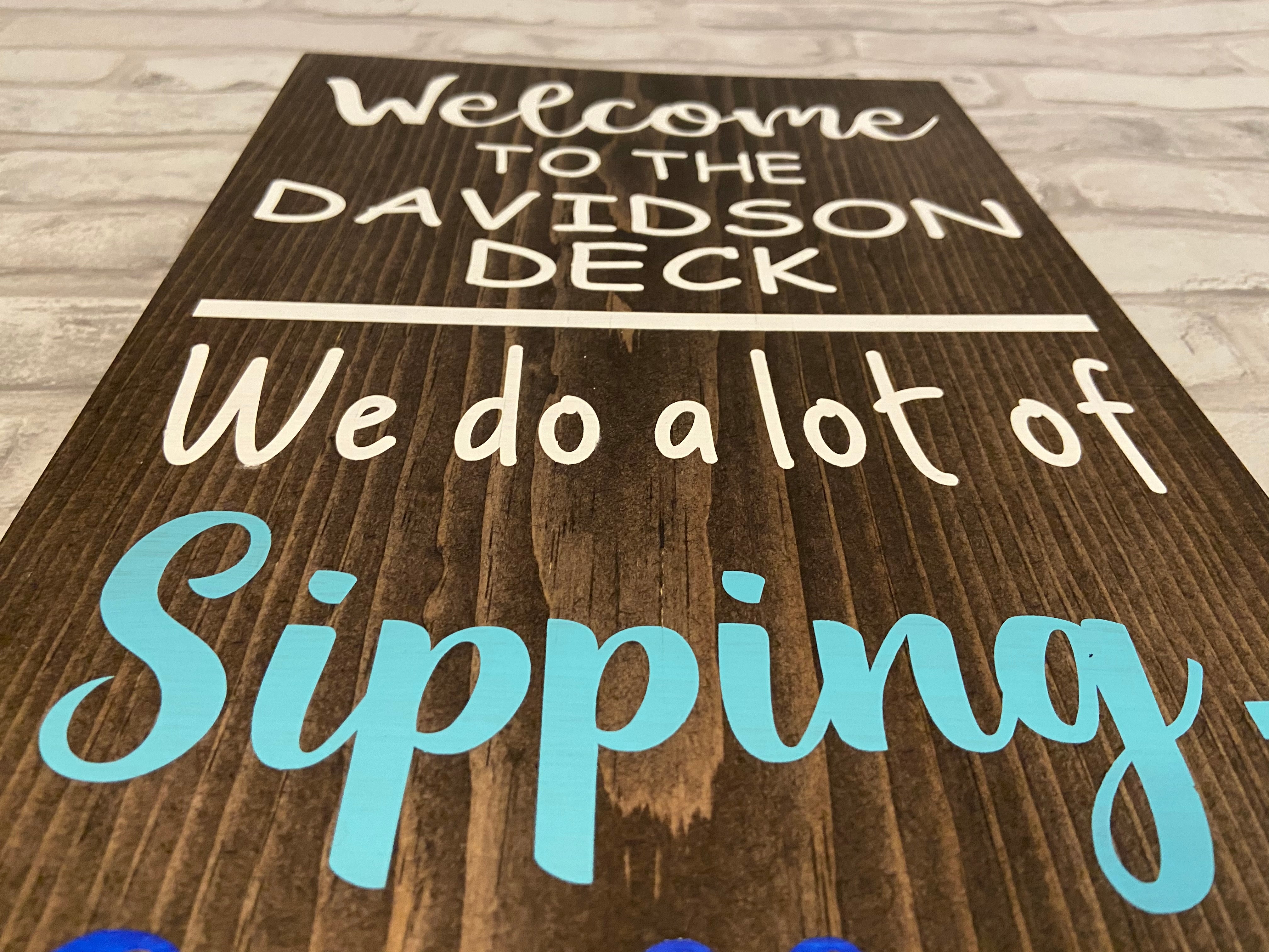 Personalized Deck Sign