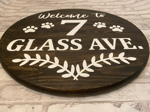 18” Round Address Sign