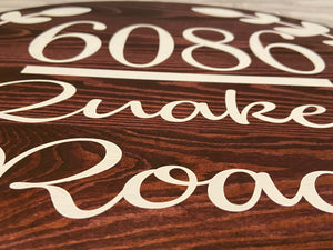 18” Round Address Sign