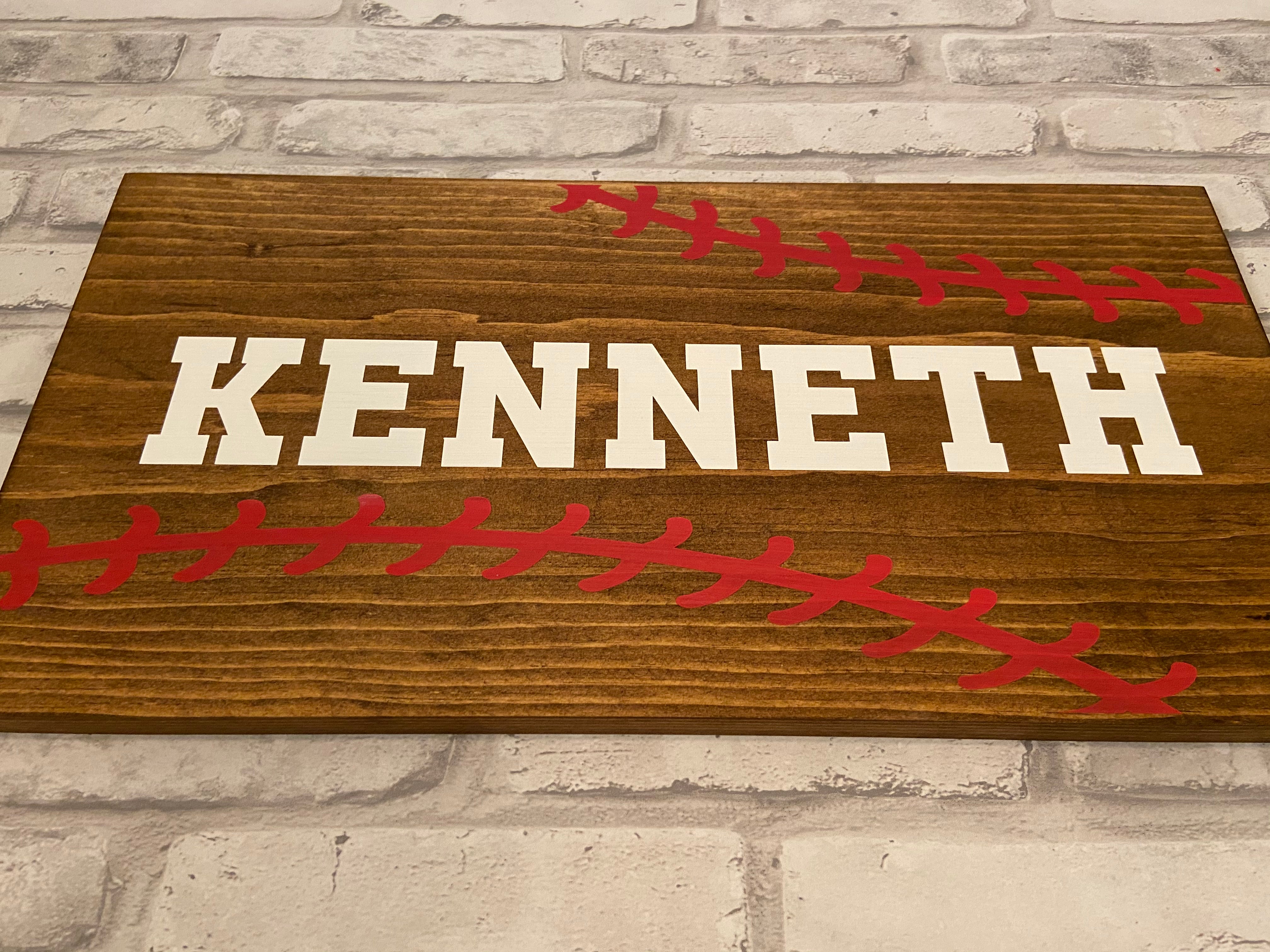 Baseball Name Sign