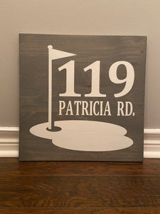 Golf Address Sign