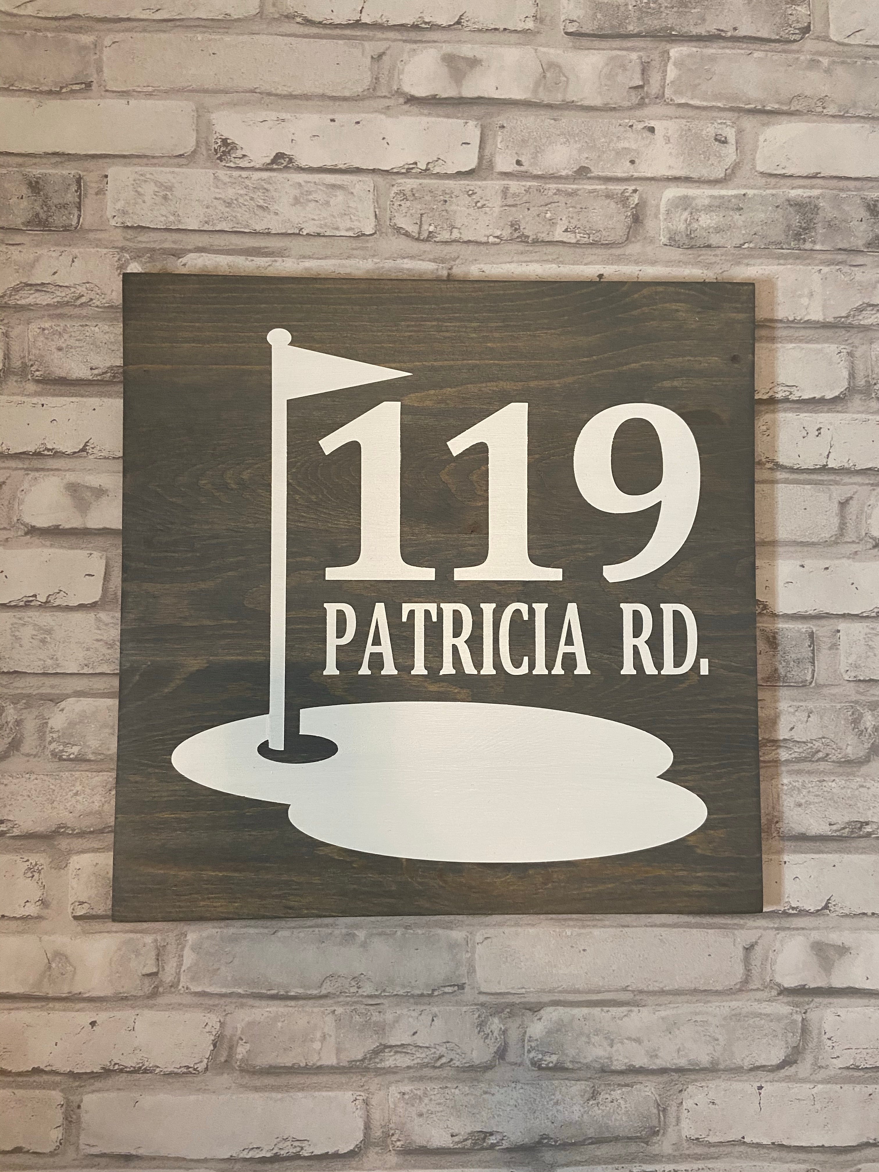 Golf Address Sign