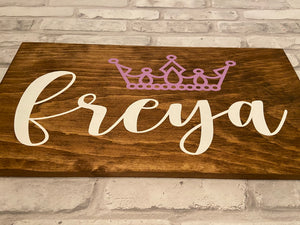 Crown Name sign