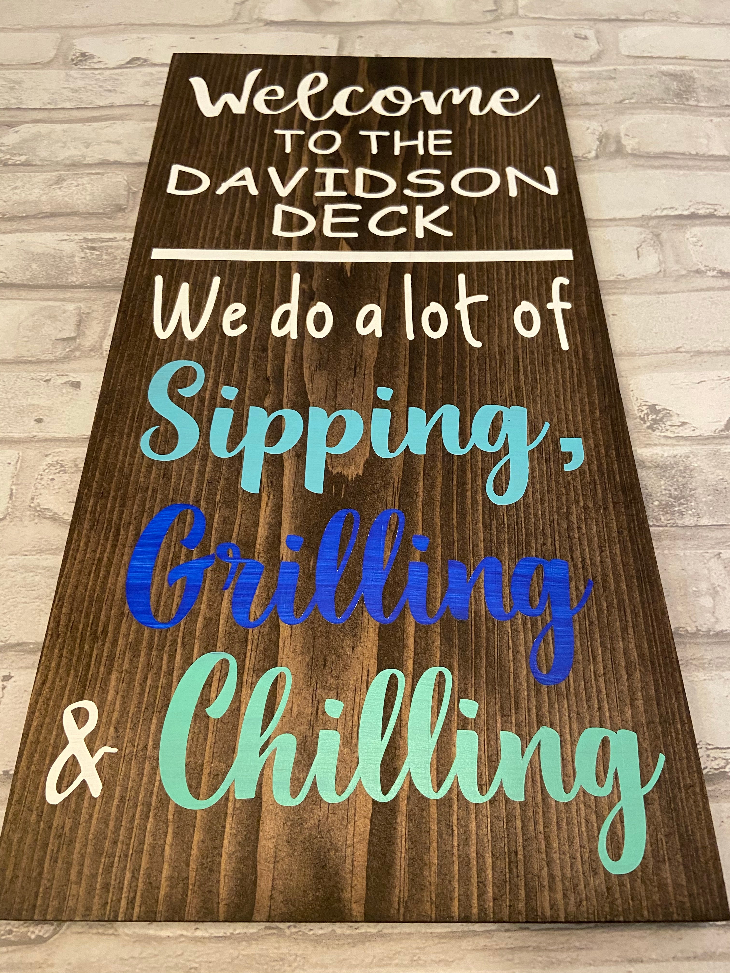 Personalized Deck Sign