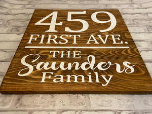 12”x12” Address Sign