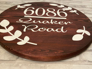 18” Round Address Sign