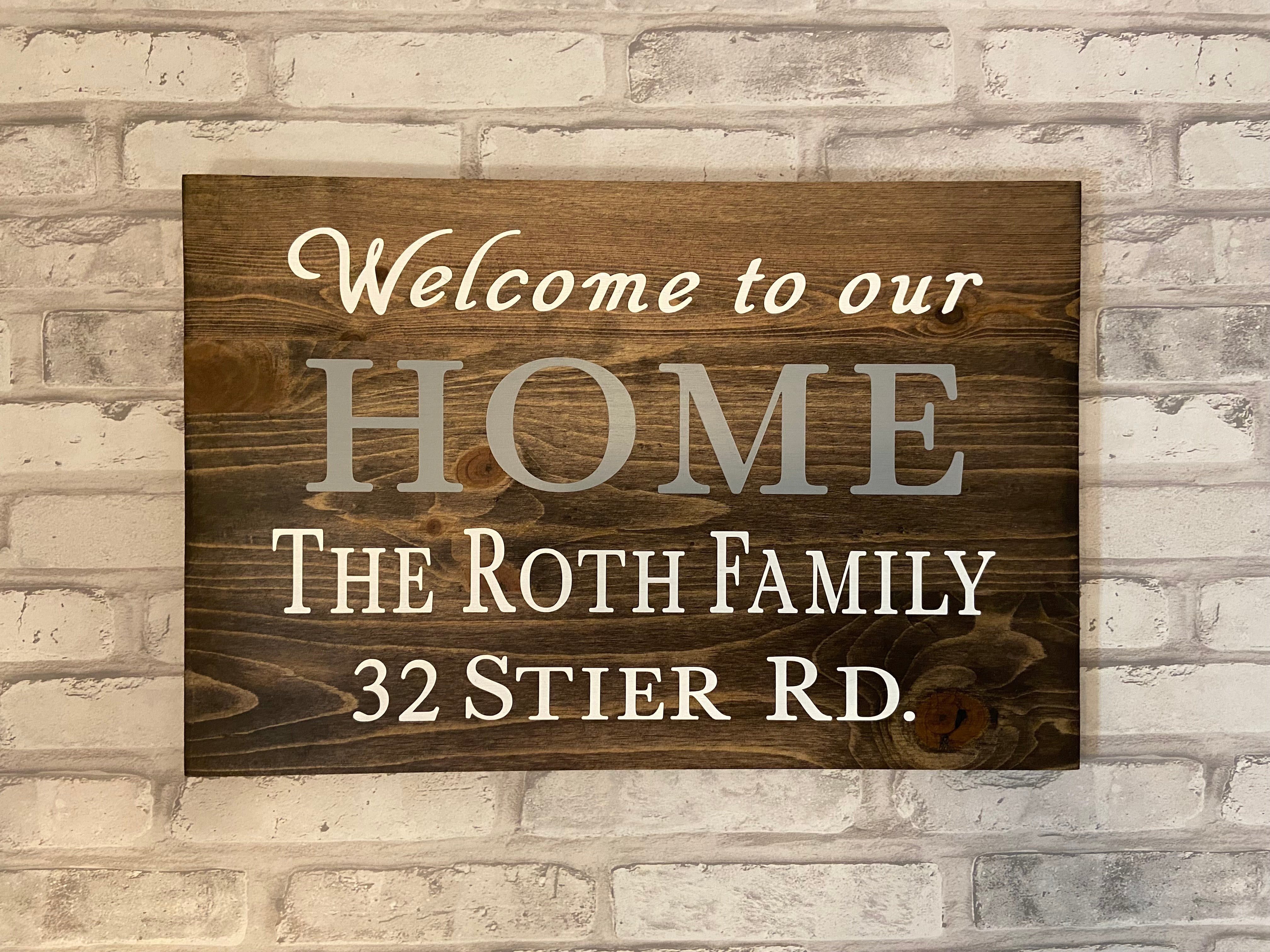 Custom Address & Family Sign