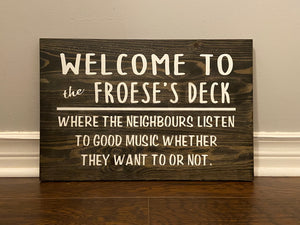 Custom Deck Sign