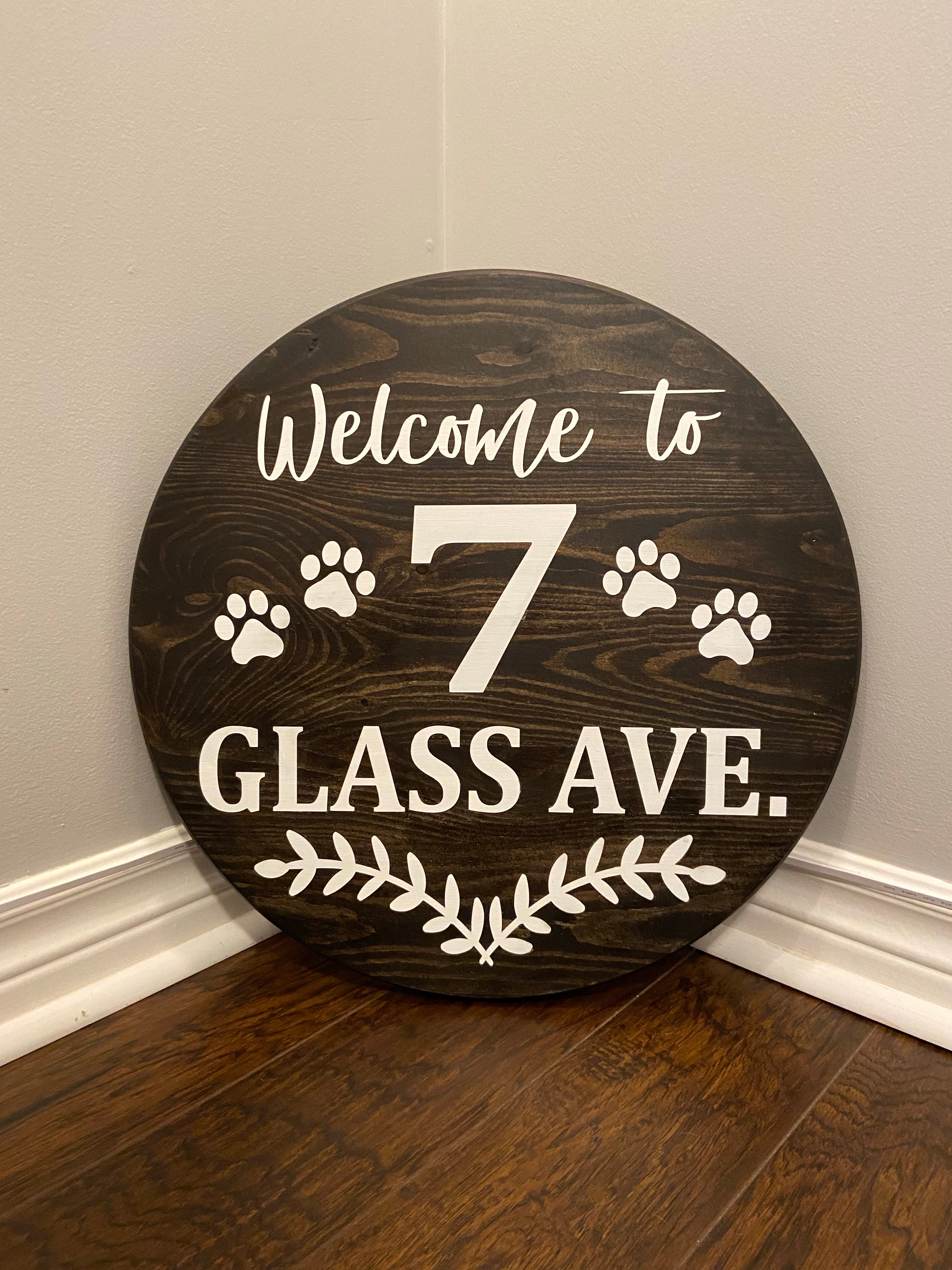 18” Round Address Sign