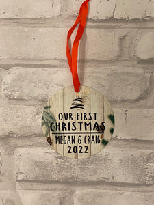 Personalized "Our First Christmas" Ornament