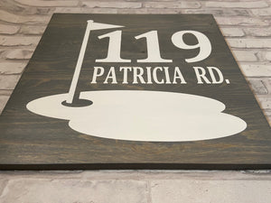 Golf Address Sign