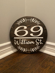 Custom Address Sign