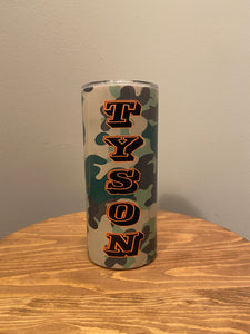 Custom Camo Hot/Cold Tumbler w/Straw