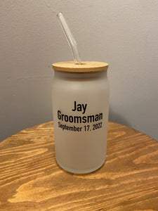 Groomsman Glass Tumbler