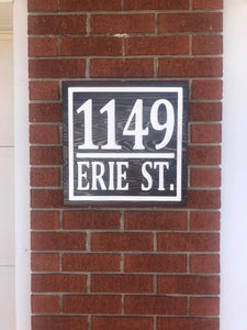 Carved Address Sign