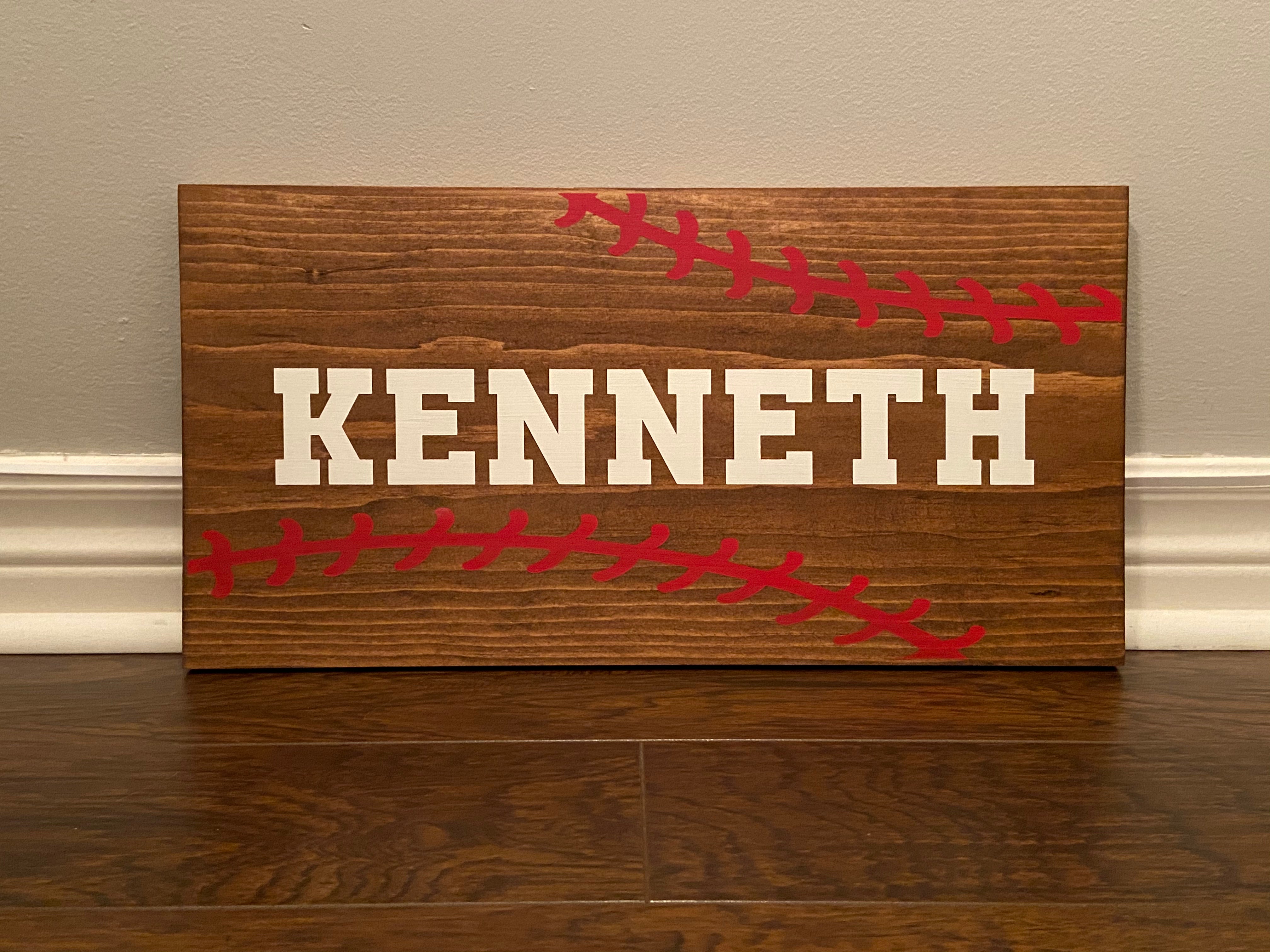 Baseball Name Sign