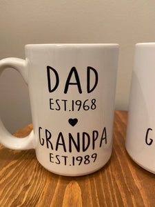 Grandma & Grandpa Mug Set