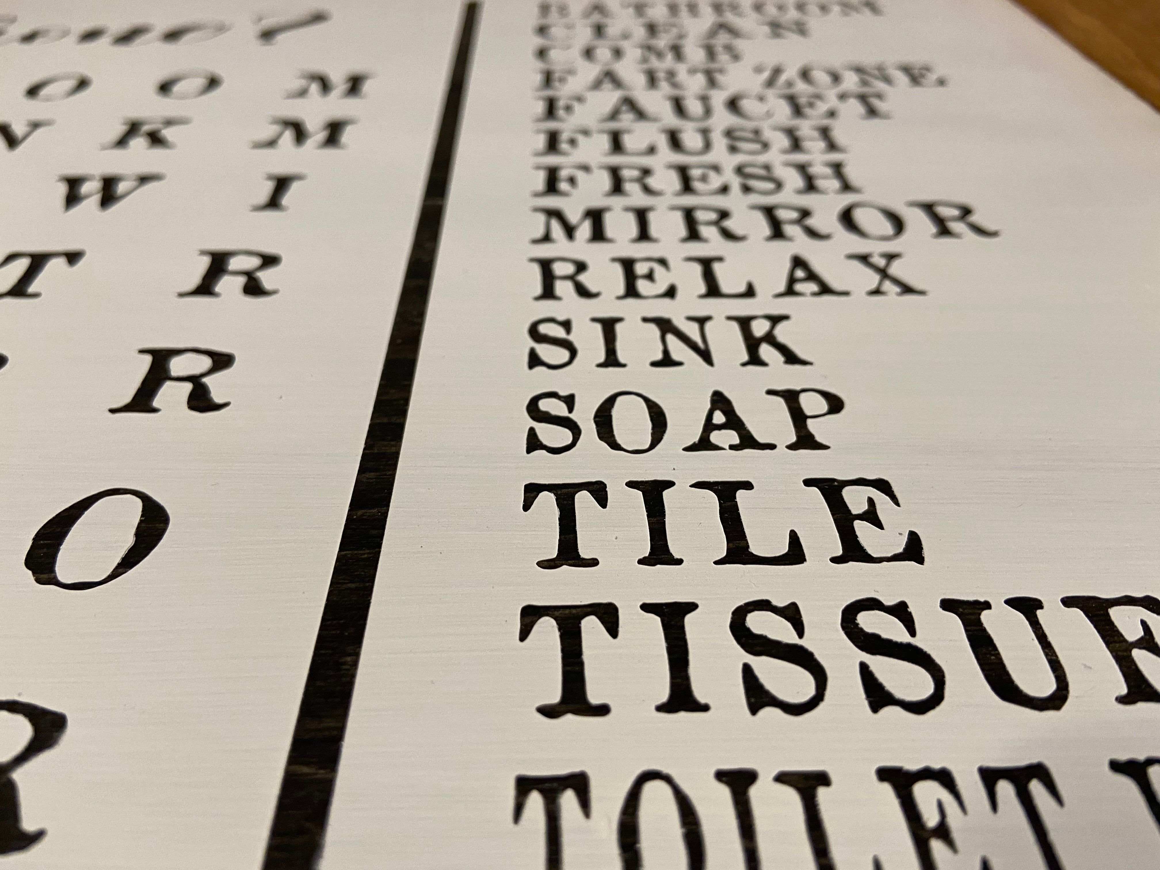 Bathroom Wordsearch