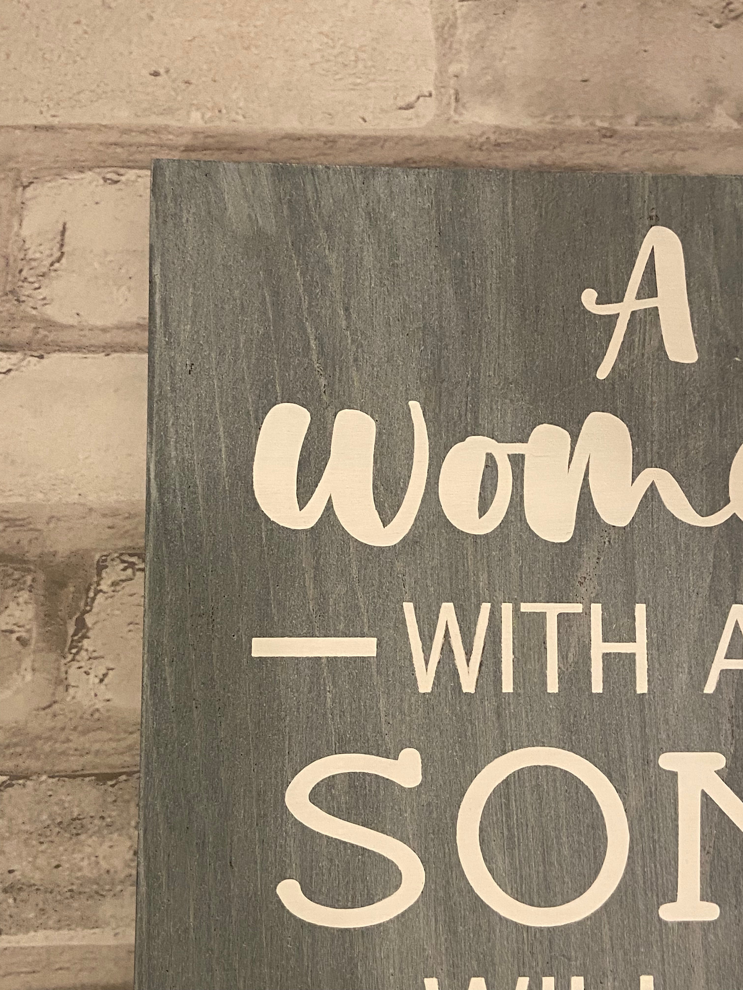 Woman With All Sons Sign