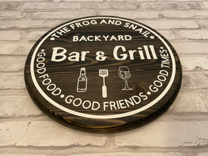 12” Bar and Grill Sign