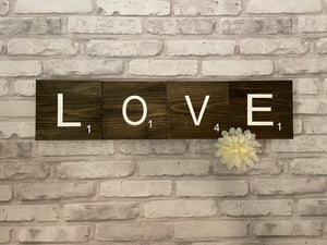 ‘LOVE’ Scrabble Tiles